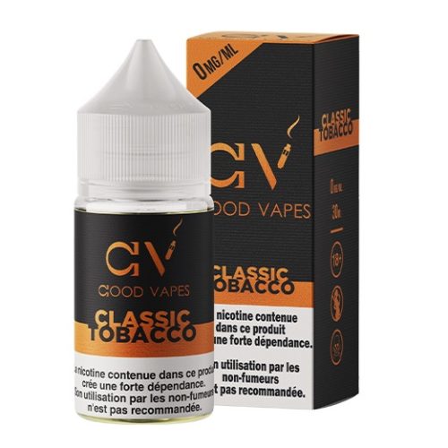 Good Vapes – Classic Tobacco –  E-liquide 30ml - Cigarette Electronique Casablanca Maroc